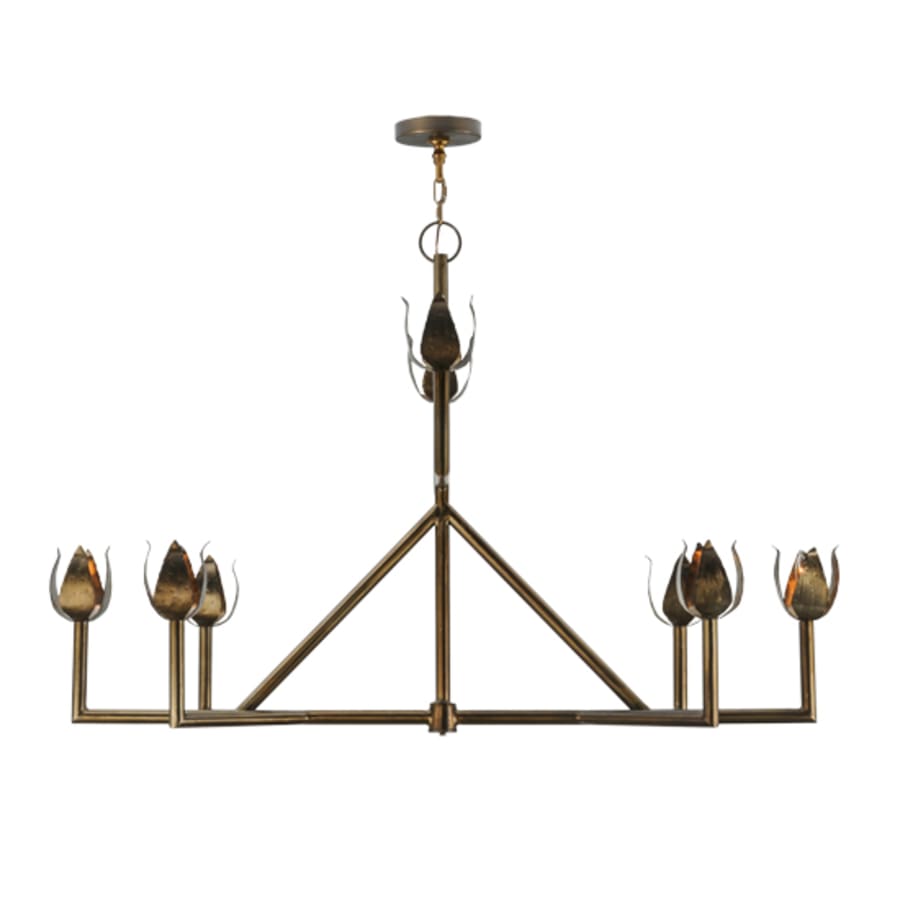 Meyda Tiffany Long Tulip 8 Light 25" Wide Chandelier