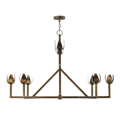 Meyda Tiffany Long Tulip 8 Light 25" Wide Chandelier