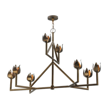 Meyda Tiffany Long Tulip 8 Light 25" Wide Chandelier