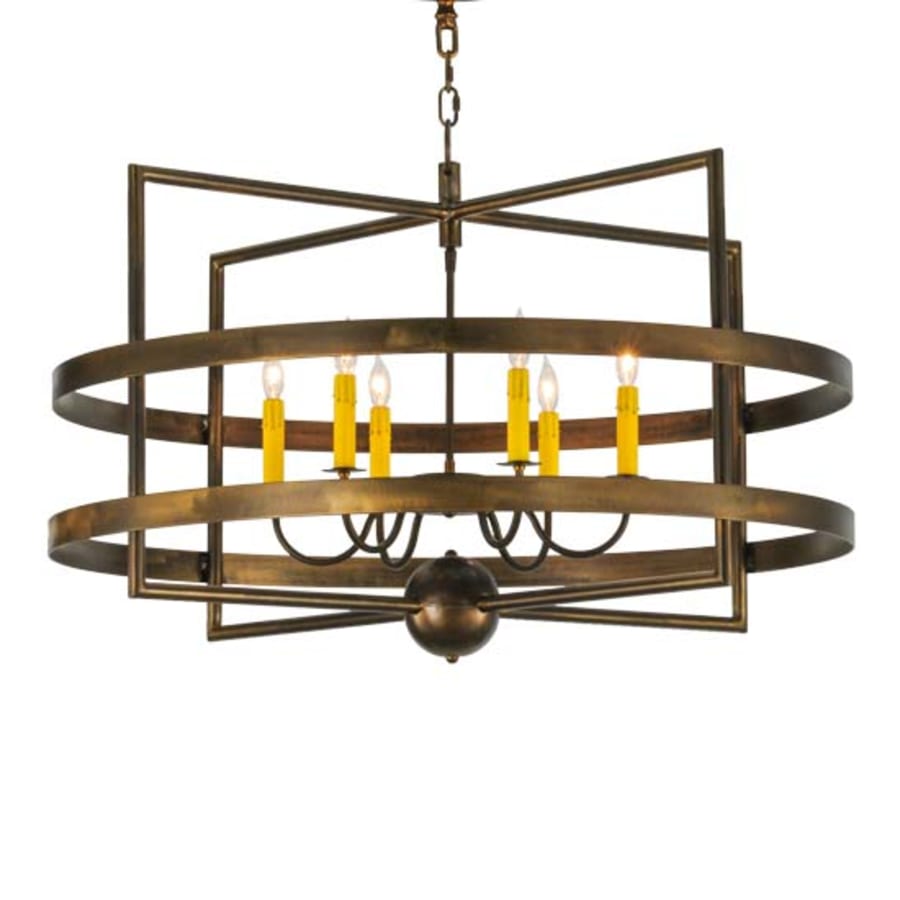 Meyda Tiffany Aldari 6 Light 36" Wide Taper Candle Style Chandelier