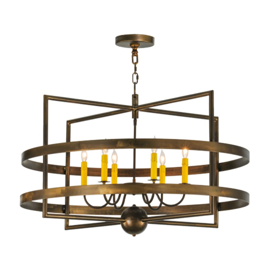 Meyda Tiffany Aldari 6 Light 36" Wide Taper Candle Style Chandelier