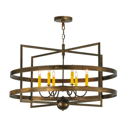 Meyda Tiffany Aldari 6 Light 36" Wide Taper Candle Style Chandelier