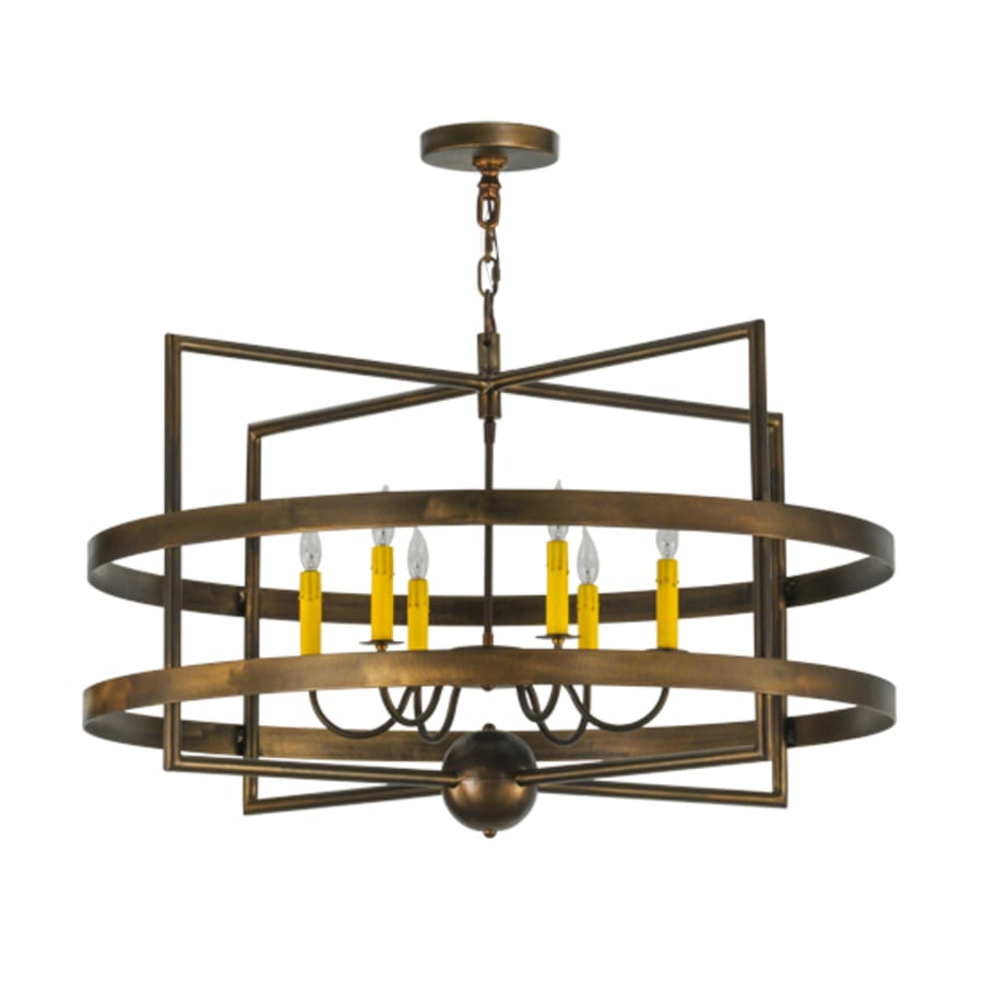 Meyda Tiffany Aldari 6 Light 36" Wide Taper Candle Style Chandelier