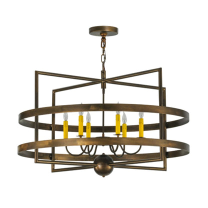 Meyda Tiffany Aldari 6 Light 36" Wide Taper Candle Style Chandelier