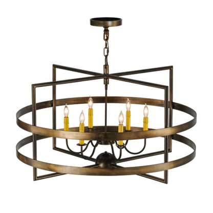 Meyda Tiffany Aldari 6 Light 36" Wide Taper Candle Style Chandelier