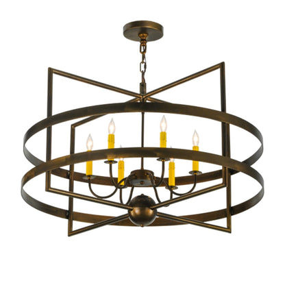 Meyda Tiffany Aldari 6 Light 36" Wide Taper Candle Style Chandelier