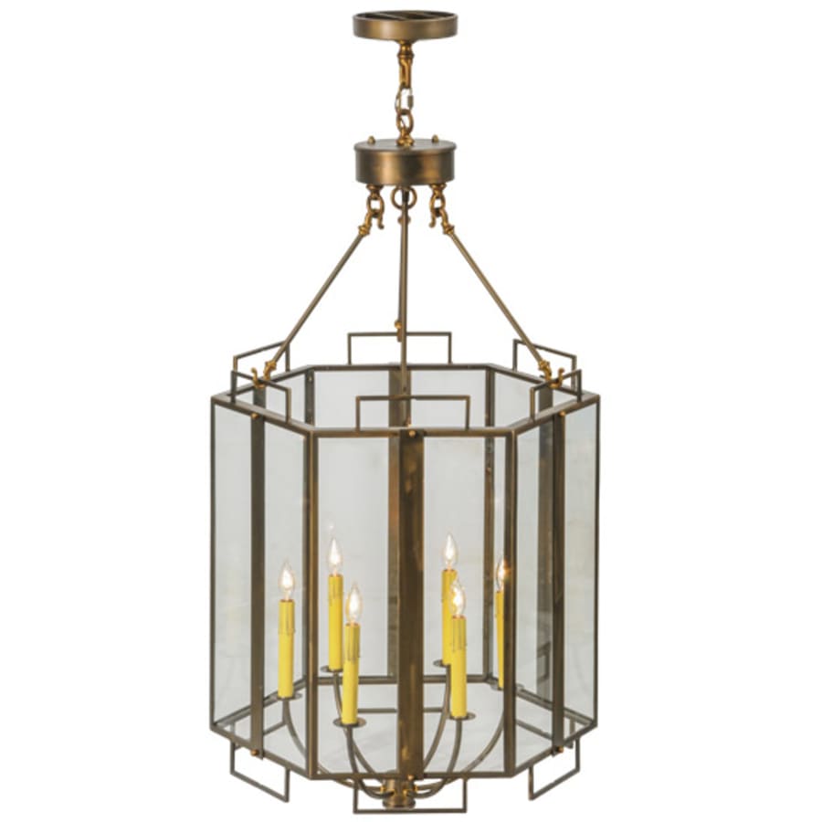 Meyda Tiffany Abbey 6 Light 24" Wide Taper Candle Pendant