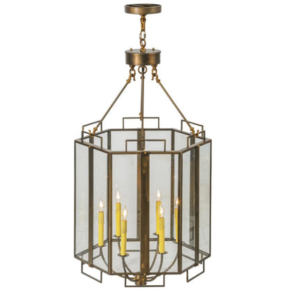 Meyda Tiffany Abbey 6 Light 24" Wide Taper Candle Pendant