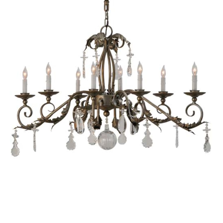 Meyda Tiffany Long Windsor 8 Light 17" Wide Crystal Candle Style Chandelier