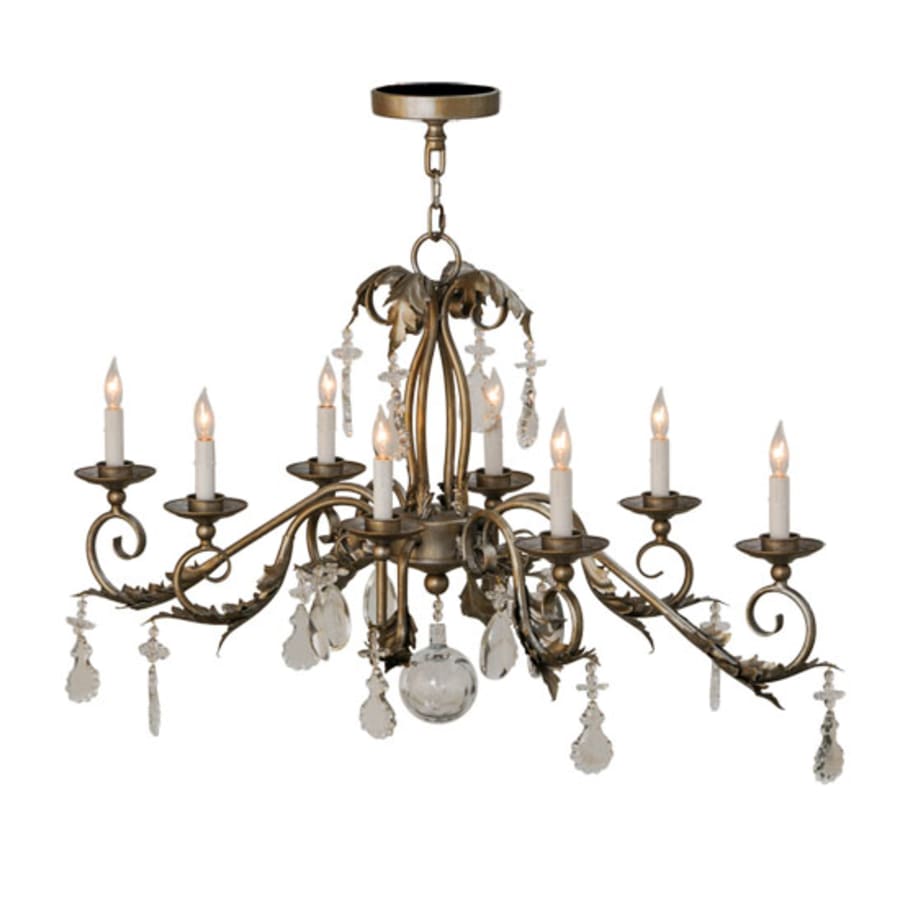 Meyda Tiffany Long Windsor 8 Light 17" Wide Crystal Candle Style Chandelier