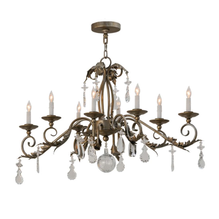 Meyda Tiffany Long Windsor 8 Light 17" Wide Crystal Candle Style Chandelier