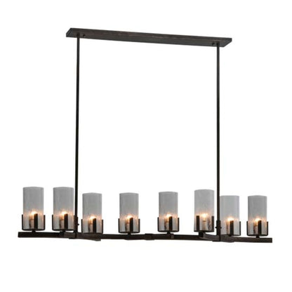 Meyda Tiffany Long Cero 8 Light 53" Wide Linear Chandelier