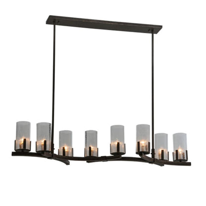 Meyda Tiffany Long Cero 8 Light 53" Wide Linear Chandelier