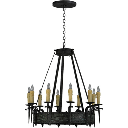 Meyda Tiffany Costello 10 Light 36" Wide Taper Candle Style Chandelier
