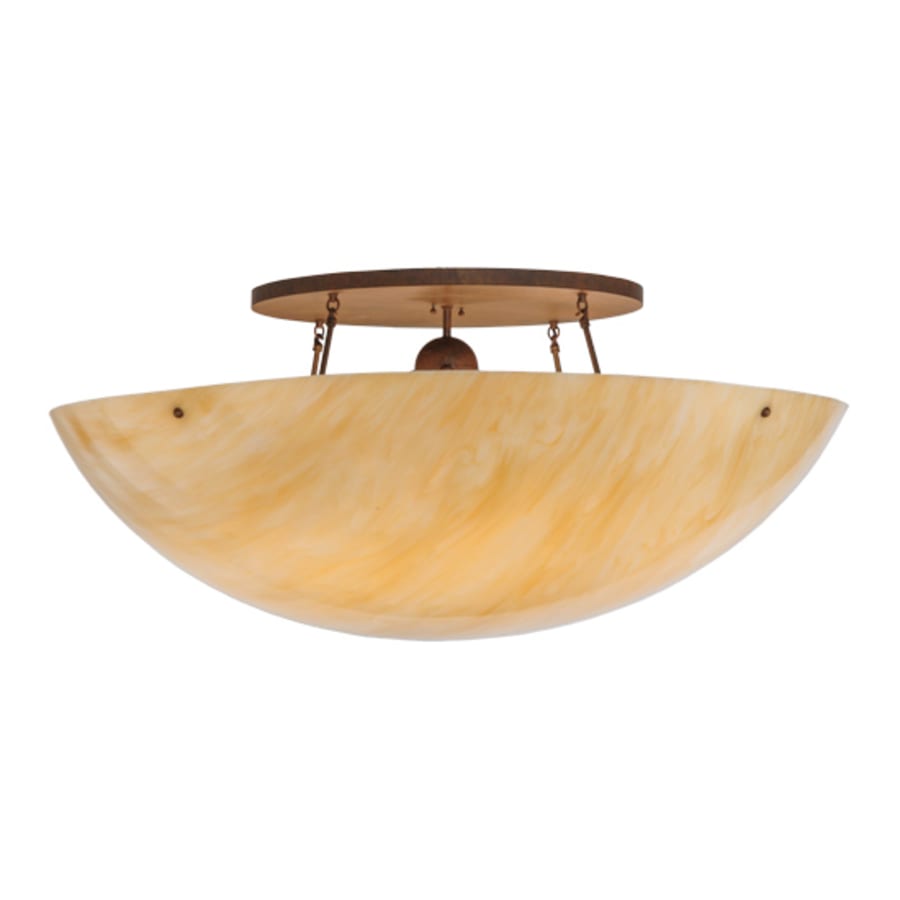 Meyda Tiffany Artesia 8 Light 48" Wide Semi-Flush Bowl Ceiling Fixture - Cortez Gold Finish