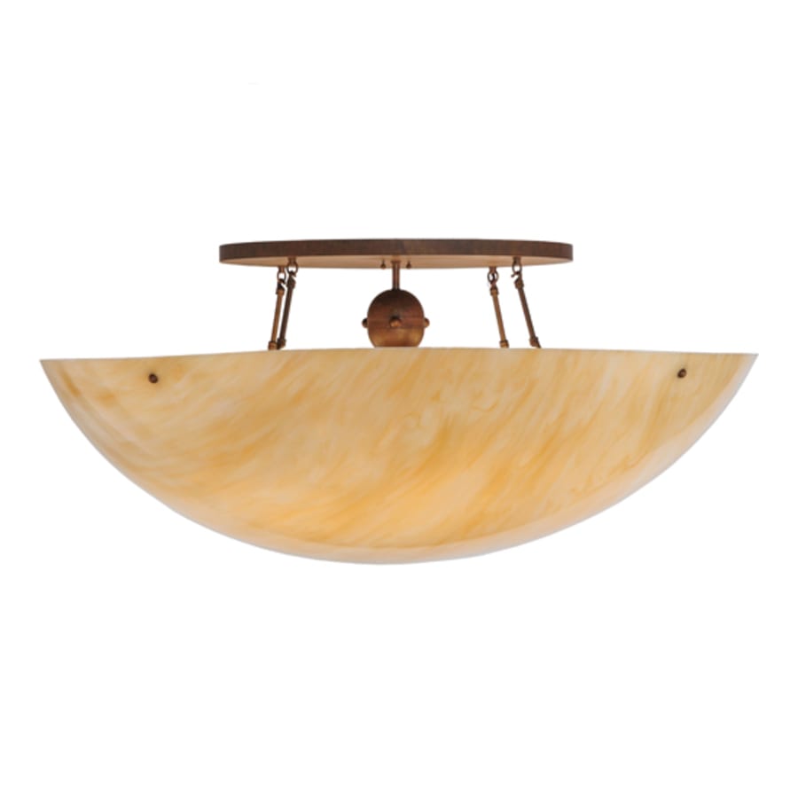 Meyda Tiffany Artesia 8 Light 48" Wide Semi-Flush Bowl Ceiling Fixture - Cortez Gold Finish
