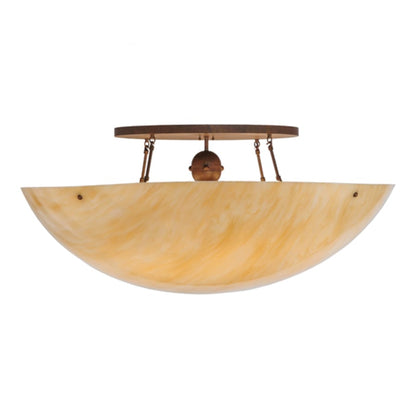 Meyda Tiffany Artesia 8 Light 48" Wide Semi-Flush Bowl Ceiling Fixture - Cortez Gold Finish