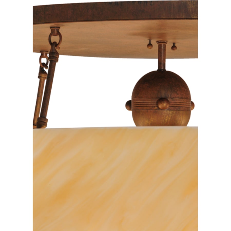 Meyda Tiffany Artesia 8 Light 48" Wide Semi-Flush Bowl Ceiling Fixture - Cortez Gold Finish