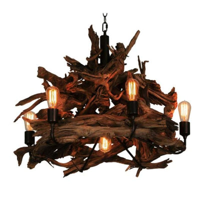 Meyda Tiffany Driftwood 7 Light 30" Wide Abstract Chandelier