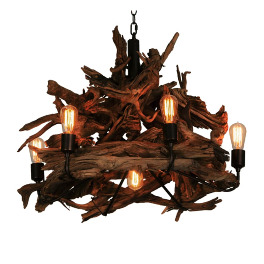 Meyda Tiffany Driftwood 7 Light 30" Wide Abstract Chandelier