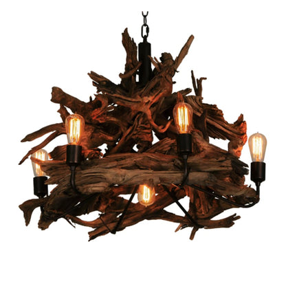 Meyda Tiffany Driftwood 7 Light 30" Wide Abstract Chandelier