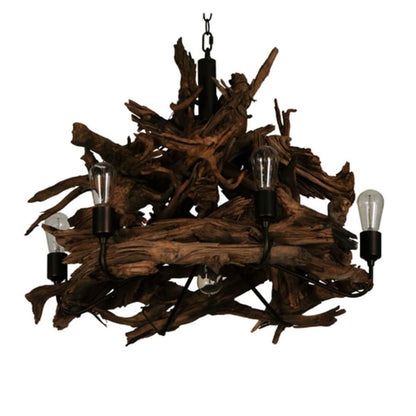 Meyda Tiffany Driftwood 7 Light 30" Wide Abstract Chandelier
