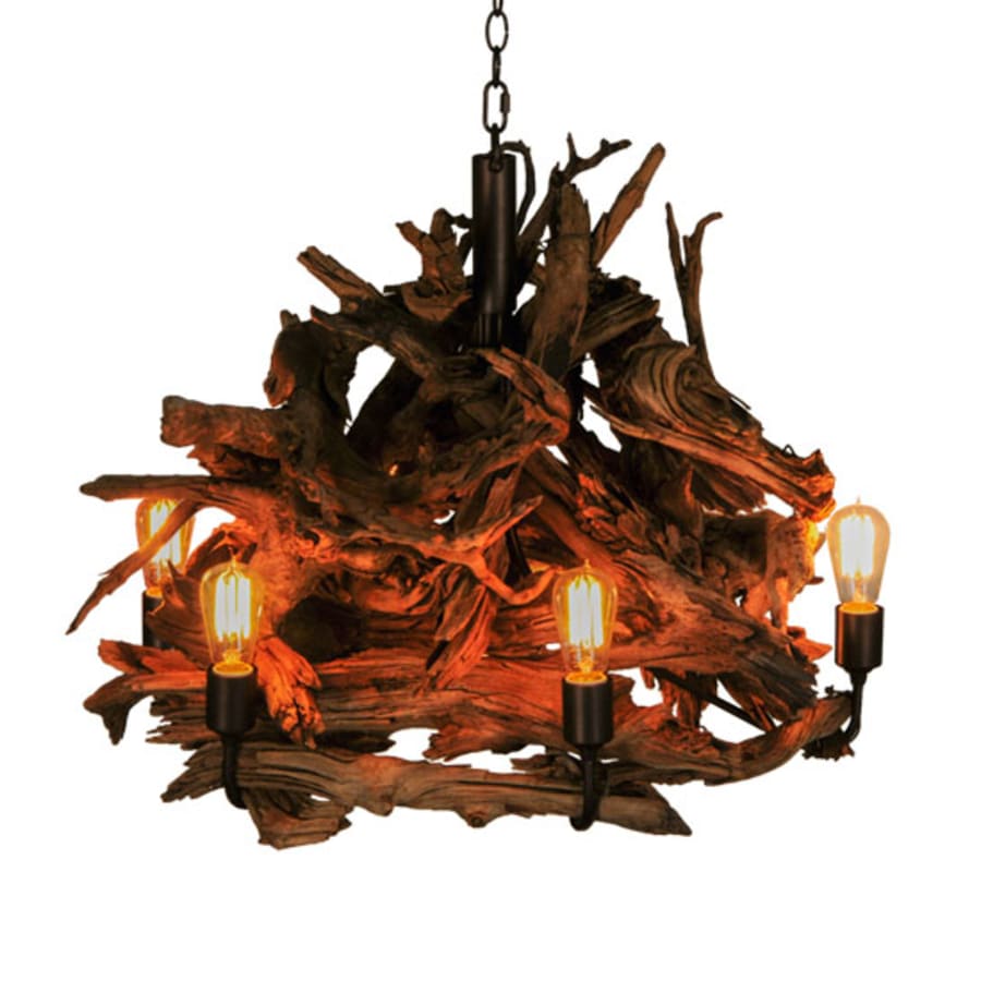 Meyda Tiffany Driftwood 7 Light 30" Wide Abstract Chandelier