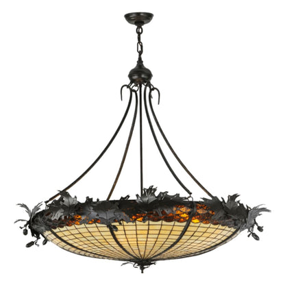 Meyda Tiffany Greenbriar Oak 6 Light 45" Wide Pendant
