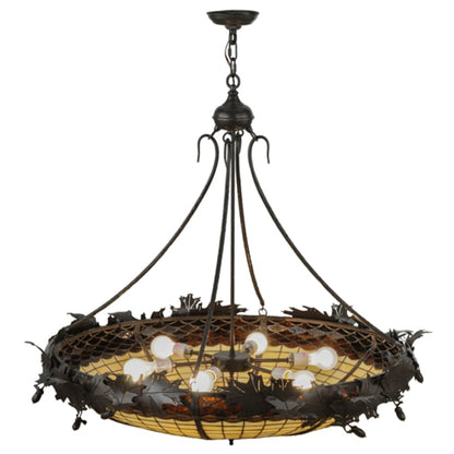 Meyda Tiffany Greenbriar Oak 6 Light 45" Wide Pendant
