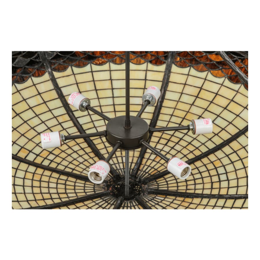 Meyda Tiffany Greenbriar Oak 6 Light 45" Wide Pendant