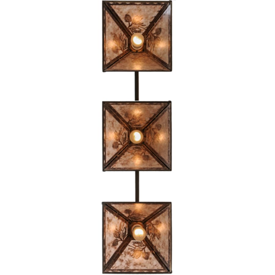 Meyda Tiffany Tall Pines 3 Light 45" Wide Linear Pendant