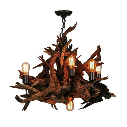 Meyda Tiffany Driftwood 6 Light 30" Wide Abstract Chandelier