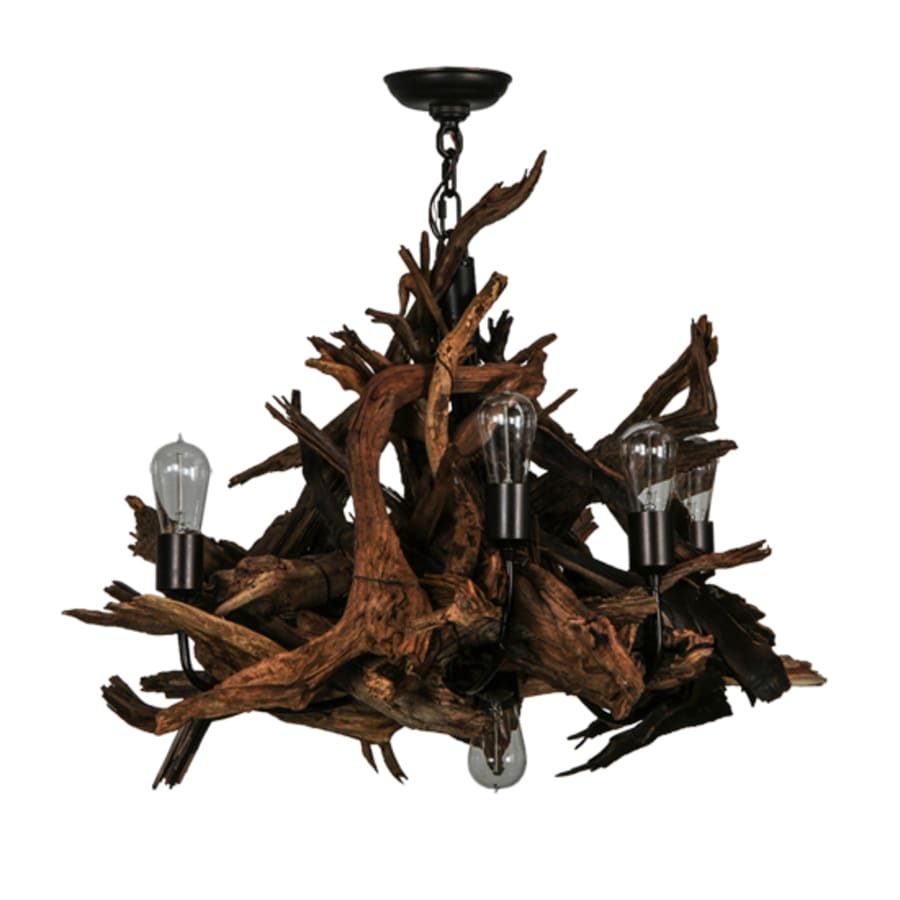 Meyda Tiffany Driftwood 6 Light 30" Wide Abstract Chandelier