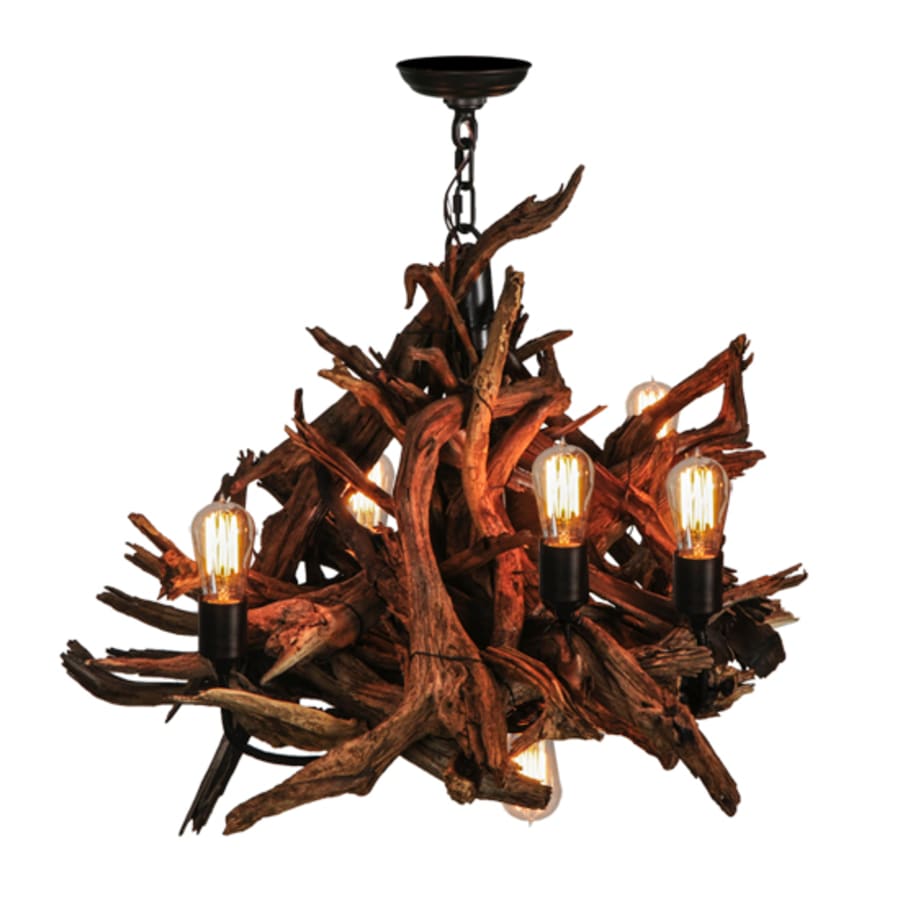 Meyda Tiffany Driftwood 6 Light 30" Wide Abstract Chandelier