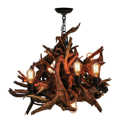 Meyda Tiffany Driftwood 6 Light 30" Wide Abstract Chandelier