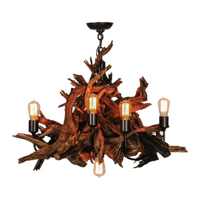 Meyda Tiffany Driftwood 6 Light 30" Wide Abstract Chandelier