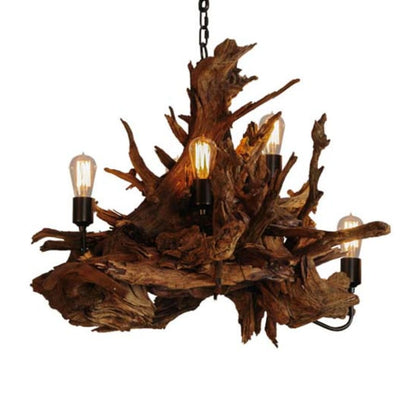 Meyda Tiffany Driftwood 5 Light 30" Wide Abstract Chandelier