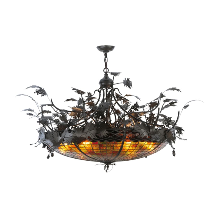 Meyda Tiffany Greenbriar Oak 6 Light 52" Wide Pendant