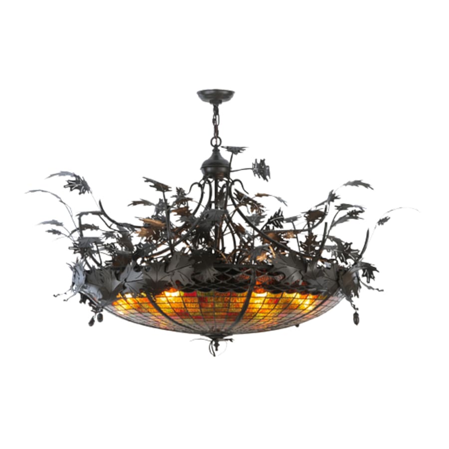 Meyda Tiffany Greenbriar Oak 6 Light 52" Wide Pendant