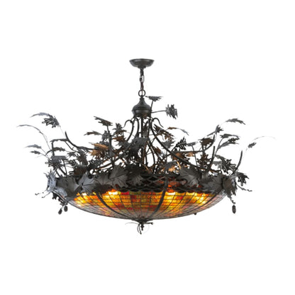 Meyda Tiffany Greenbriar Oak 6 Light 52" Wide Pendant