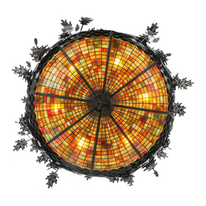 Meyda Tiffany Greenbriar Oak 6 Light 52" Wide Pendant