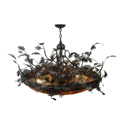 Meyda Tiffany Greenbriar Oak 6 Light 52" Wide Pendant