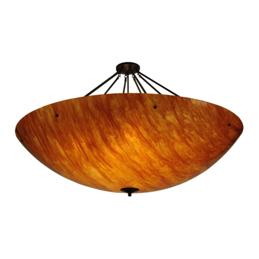 Meyda Tiffany Madison 12 Light 38" Tall Semi-Flush Bowl Ceiling Fixture - Timeless Bronze Finish