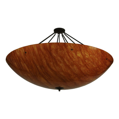 Meyda Tiffany Madison 12 Light 38" Tall Semi-Flush Bowl Ceiling Fixture - Timeless Bronze Finish