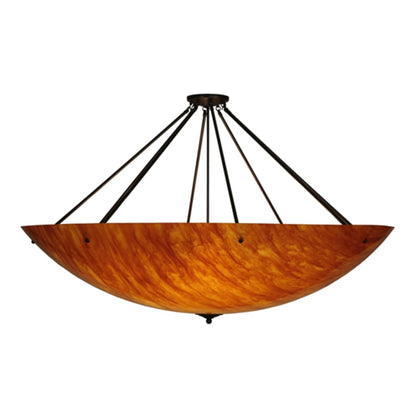 Meyda Tiffany Madison 12 Light 38" Tall Semi-Flush Bowl Ceiling Fixture - Timeless Bronze Finish