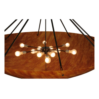 Meyda Tiffany Madison 12 Light 38" Tall Semi-Flush Bowl Ceiling Fixture - Timeless Bronze Finish