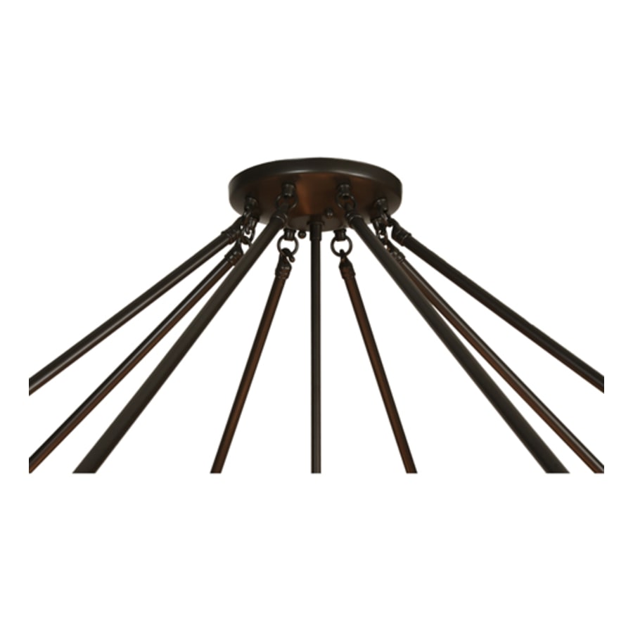 Meyda Tiffany Madison 12 Light 38" Tall Semi-Flush Bowl Ceiling Fixture - Timeless Bronze Finish