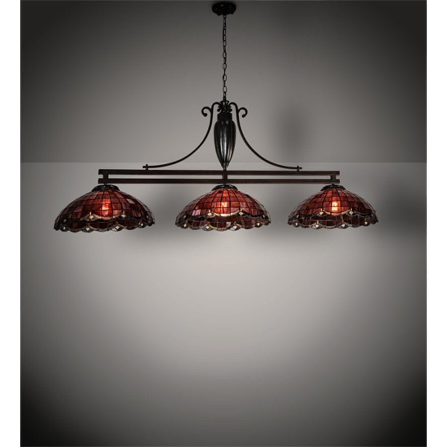 Meyda Tiffany Elan 3 Light 86" Wide Linear Pendant