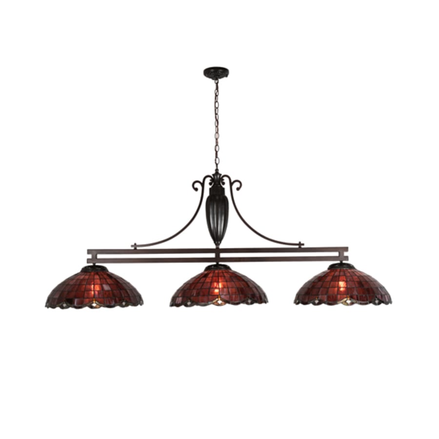 Meyda Tiffany Elan 3 Light 86" Wide Linear Pendant