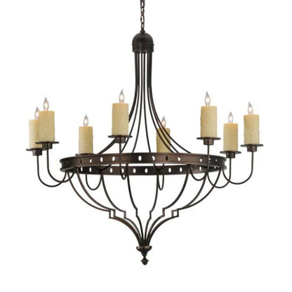 Meyda Tiffany Bottini 8 Light 48" Wide Pillar Candle Style Chandelier